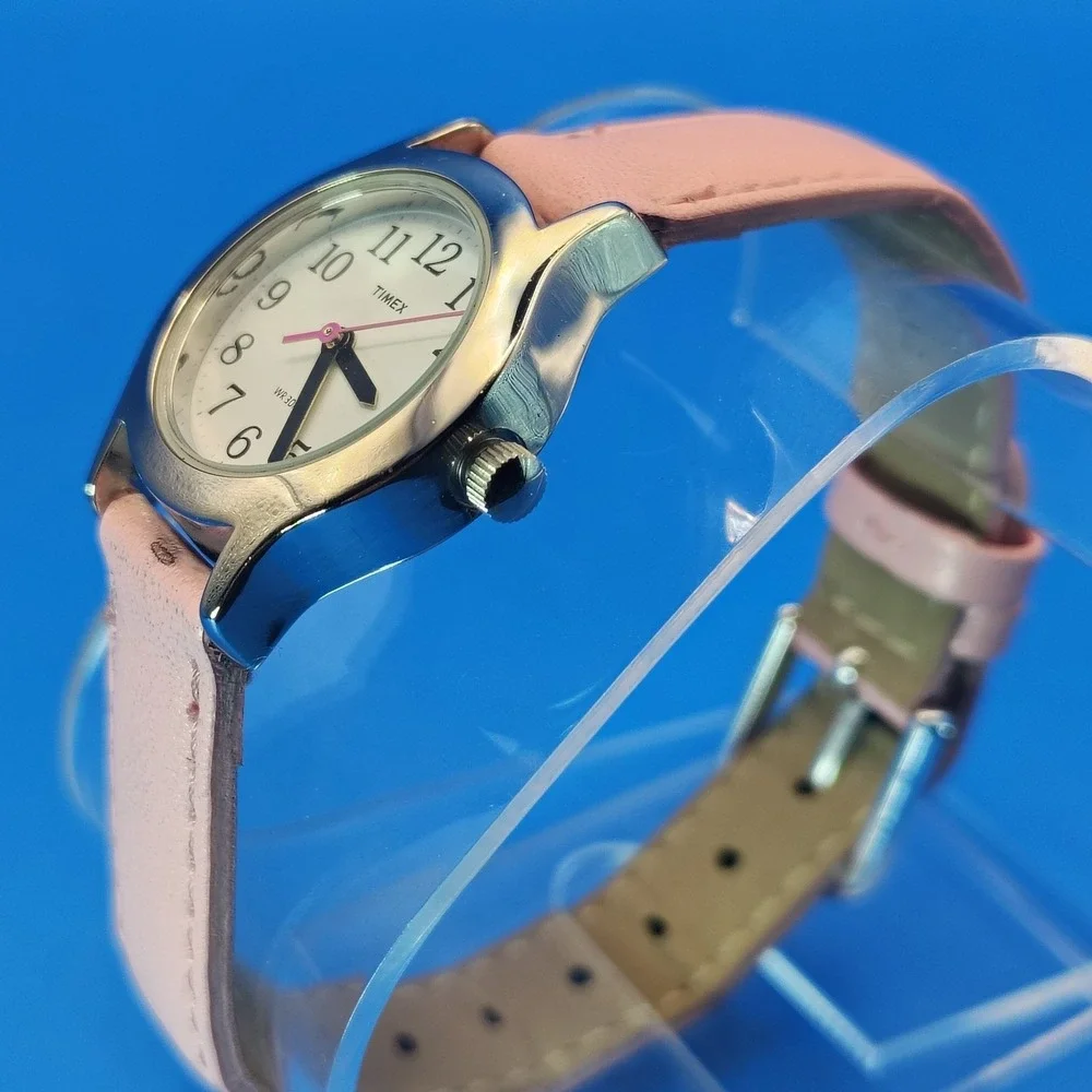 2010 Timex 23mm Women's‎ Cocktail Watch Vegan Leather Strap Size 4-6.75